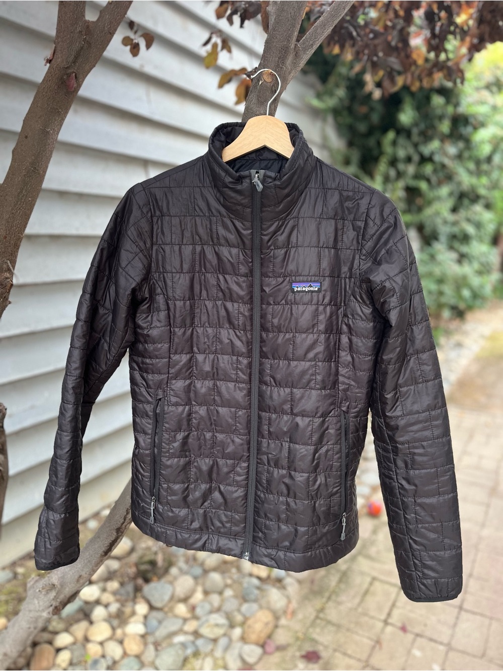 Patagonia Dark Brown Quilted Puffer Jacket